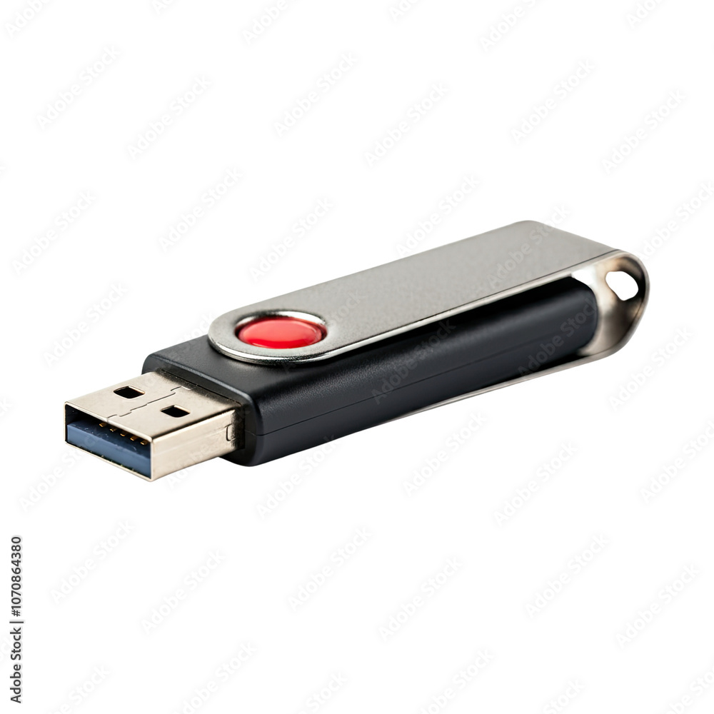 USB disk drive isolated on transparent background, PNG. USB disk drive isolated on transparent background, PNG.
