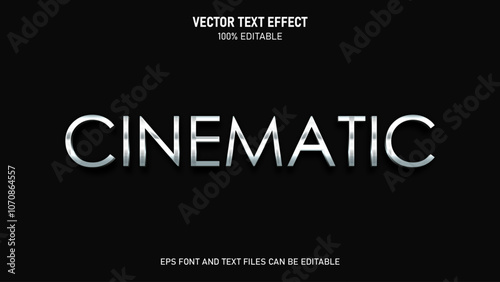 Cinematic editable text effect