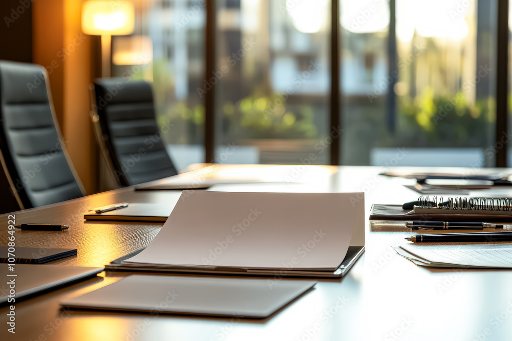 White piece of paper sits on a desk with other office supplies. The paper is blank, and the scene suggests a work environment where people might be brainstorming ideas or working on a project White piece of paper sits on a desk with other office supplies. The paper is blank, and the scene suggests a work environment where people might be brainstorming ideas or working on a project