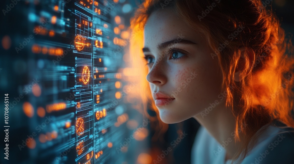 Holographic AI instructors engage students in a futuristic learning environment at a tech institute Holographic AI instructors engage students in a futuristic learning environment at a tech institute