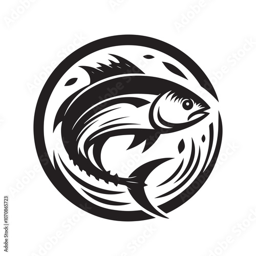 Tuna Fish Silhouette Vectors – Perfect for Seafood and Ocean-Themed Designs