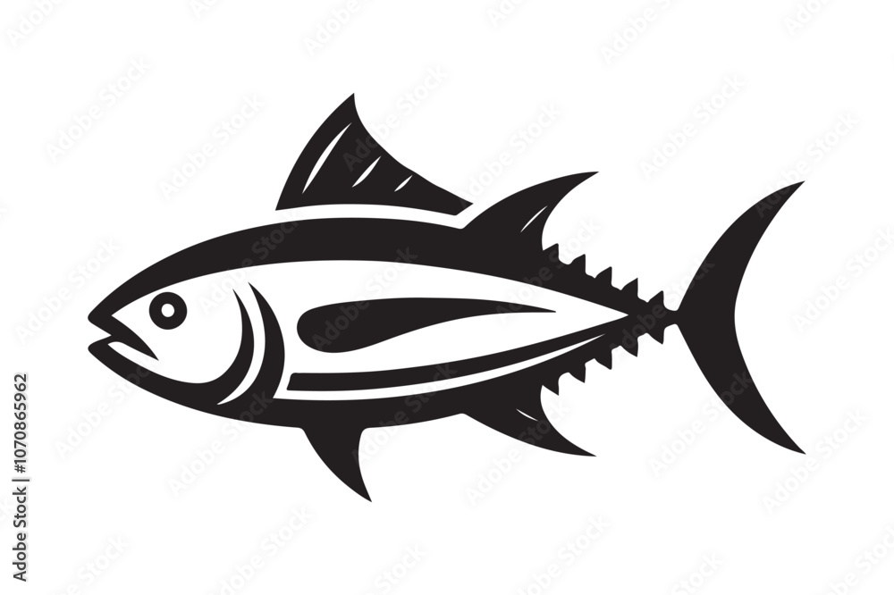 Tuna Fish Silhouette Vectors – Perfect for Seafood and Ocean-Themed Designs Tuna Fish Silhouette Vectors – Perfect for Seafood and Ocean-Themed Designs