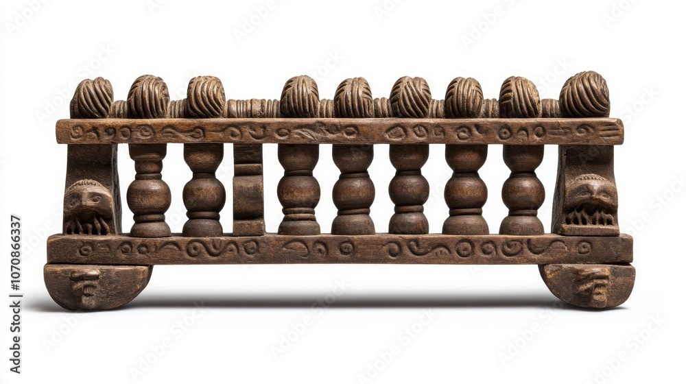 Intricate wooden artwork showcasing traditional craftsmanship. Each piece tells a unique story through its detailed carvings and design. A stunning display of artistry. Generative AI Intricate wooden artwork showcasing traditional craftsmanship. Each piece tells a unique story through its detailed carvings and design. A stunning display of artistry. Generative AI