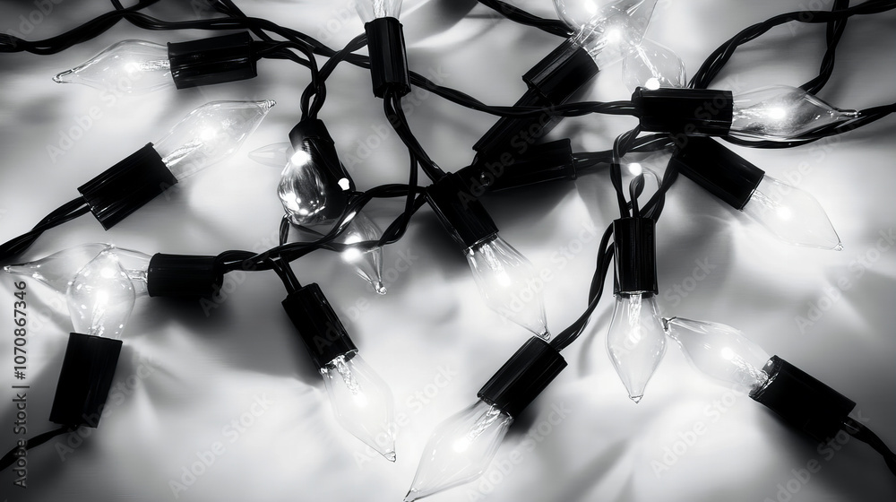 A close-up view of string lights glowing softly against a dark background, creating a warm ambiance for various settings A close-up view of string lights glowing softly against a dark background, creating a warm ambiance for various settings