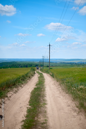 field and blue sky