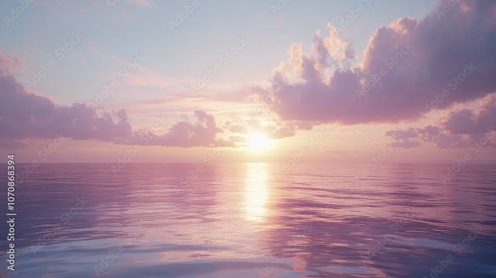 pink and purple sunset over calm ocean water pink and purple sunset over calm ocean water