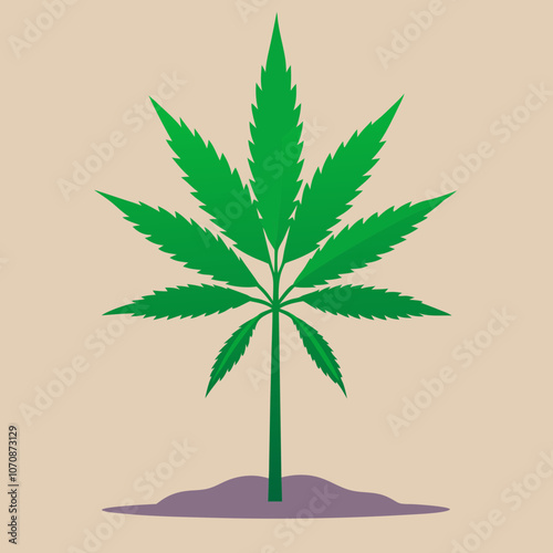 marijuana tree vector illustration