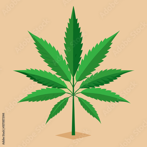 marijuana tree vector illustration