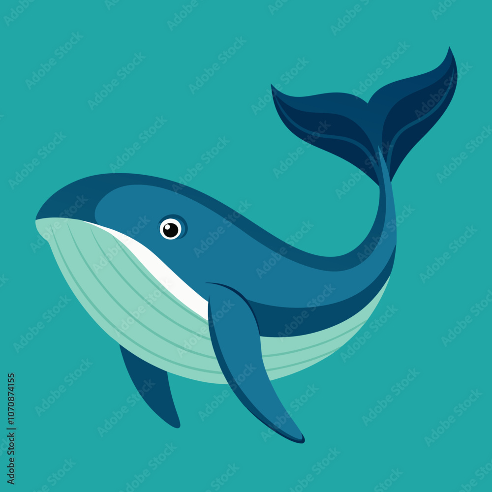 Fototapeta premium blue whale illustration