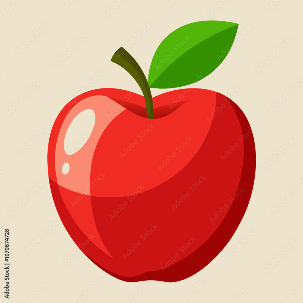 Fototapeta premium red apple illustration