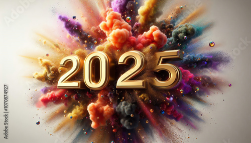 anno 2025 oro esplosione colore 3 photo