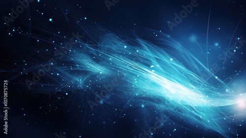 Blue Abstract Energy Wave Background