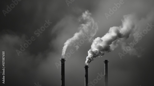 smoking factory chimneys.