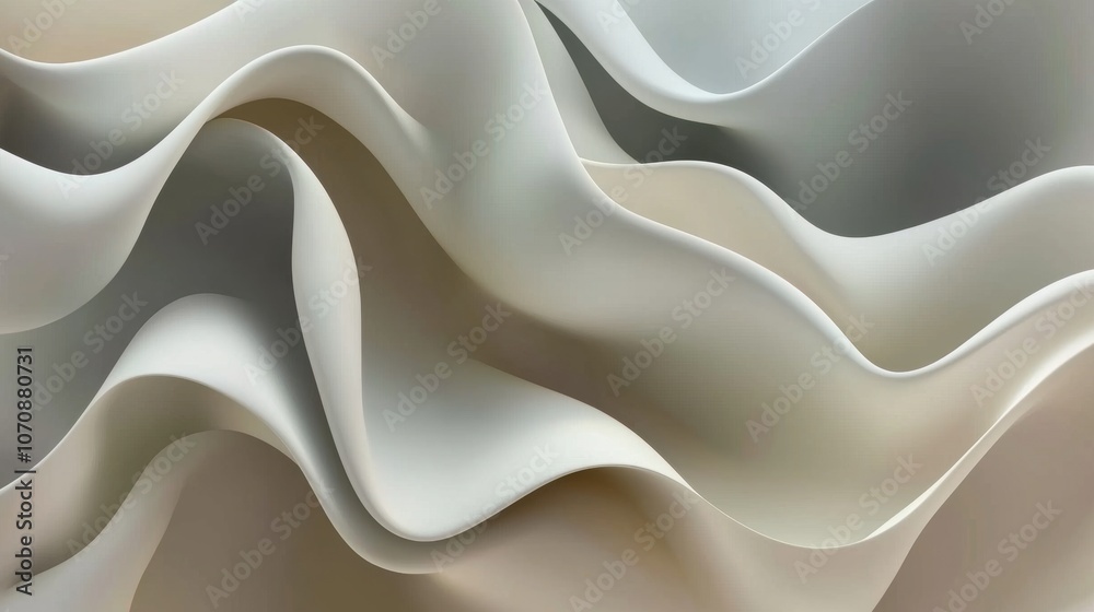 The image is a white and gray wave that appears to be made of paper