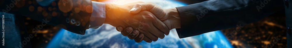 men shaking hands against the background of the globe. men shaking hands against the background of the globe.