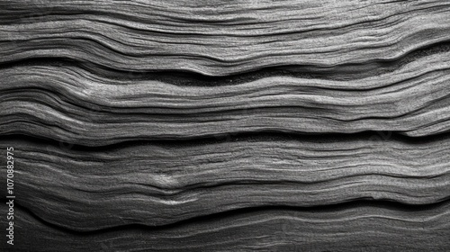 A black and white photo of wavy sand
