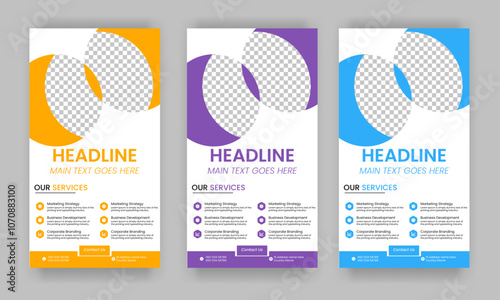 Business Roll Up Banner corporate Roll up background for Presentation, Vertical roll up, x-stand, exhibition display, Retractable banner