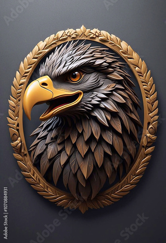 Logo of an eagle with outstretched wings, symbolizing freedom, strength and leadership	