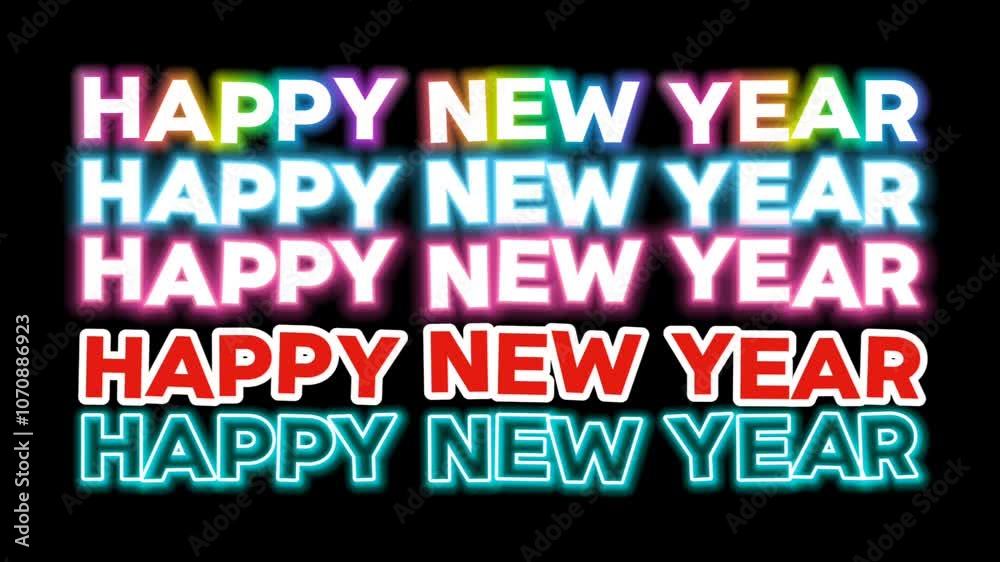 Happy New Year Text Animation Happy New Year Text Animation