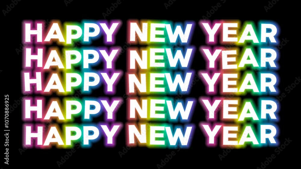 Happy New Year Text Animation Happy New Year Text Animation