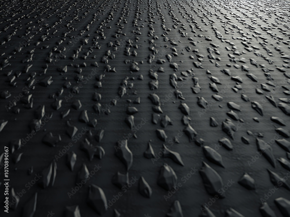 Fototapeta premium Hexagonal background features an abstract black and white texture perfect for a futuristic business setting or as a seamless polygon pattern