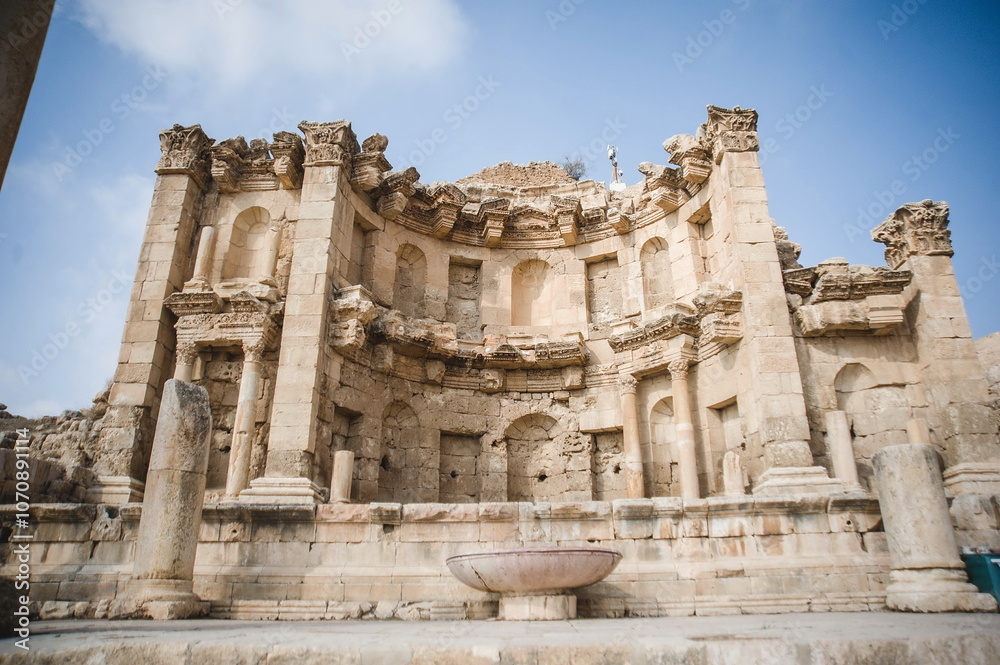 ruins of the acient roman city of Jerash in Jordan ruins of the acient roman city of Jerash in Jordan