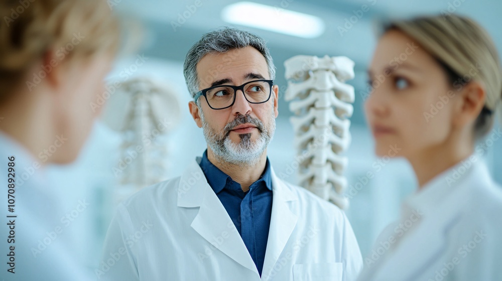 Healthcare Professionals Engaging in Medical Discussion Healthcare Professionals Engaging in Medical Discussion