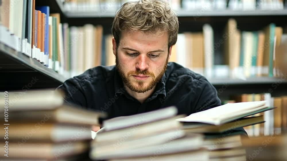 1_Law Student Studying in Cozy Library Nook 1_Law Student Studying in Cozy Library Nook