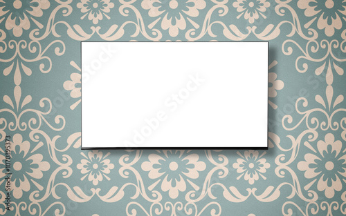 Tv set with white screen mounted on wall