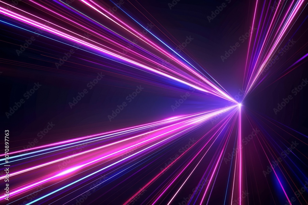 Neon futuristic flashes against a black background, creating a dynamic motion light lines backdrop for banners and postcards Neon futuristic flashes against a black background, creating a dynamic motion light lines backdrop for banners and postcards