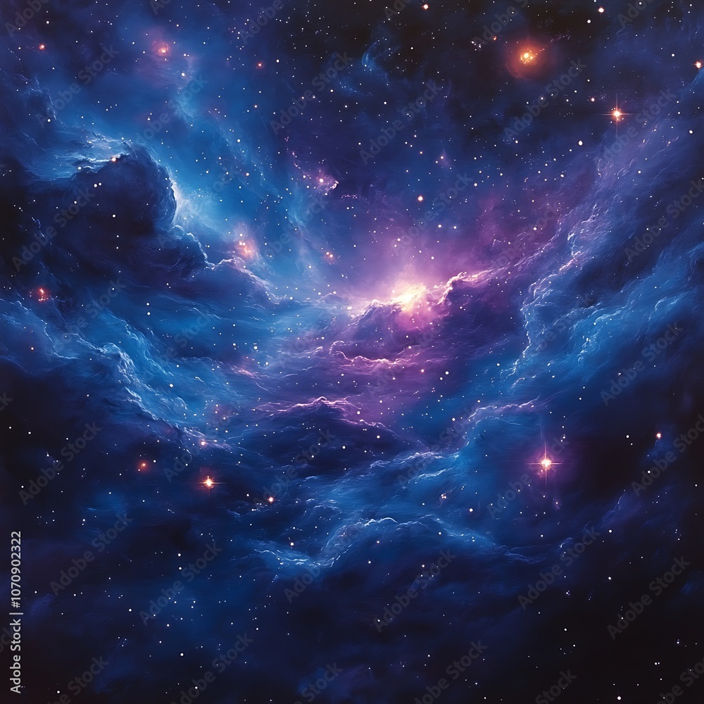 Cosmic purple nebula with stars scattered across the space wallpaper Cosmic purple nebula with stars scattered across the space wallpaper