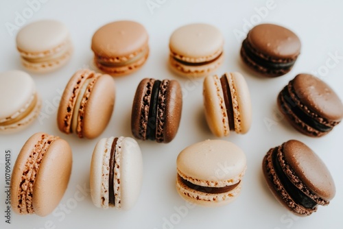 Wallpaper Mural Assorted macarons on a decorative table, perfect for food and lifestyle articles or promotions Torontodigital.ca