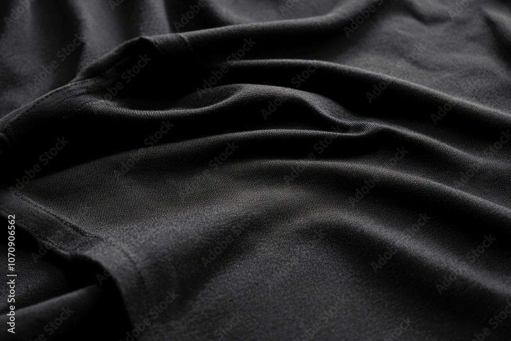 Fototapeta premium A detailed image of a black shirt, perfect for use in fashion or lifestyle photography