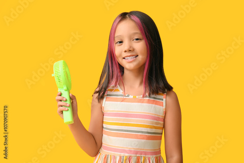 Cute little Asian girl with...