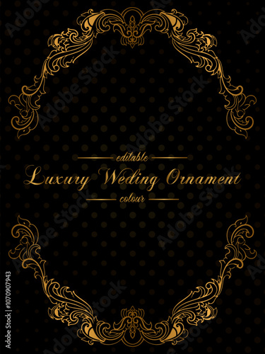 luxury frame ornament border decoration