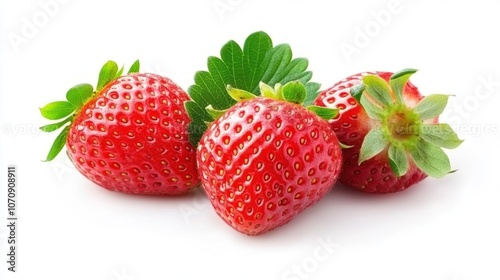 Three Ripe Strawberries