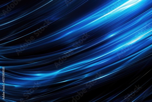 Abstract Fractal Blue Horizontal Lines on a Bright Background