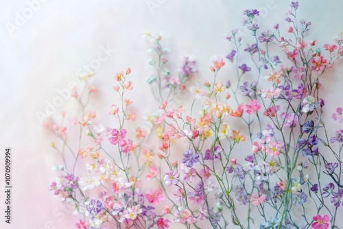 A close-up shot of a vase with a bunch of fresh flowers sitting on a table