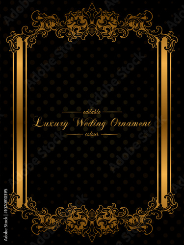 luxury frame ornament border decoration