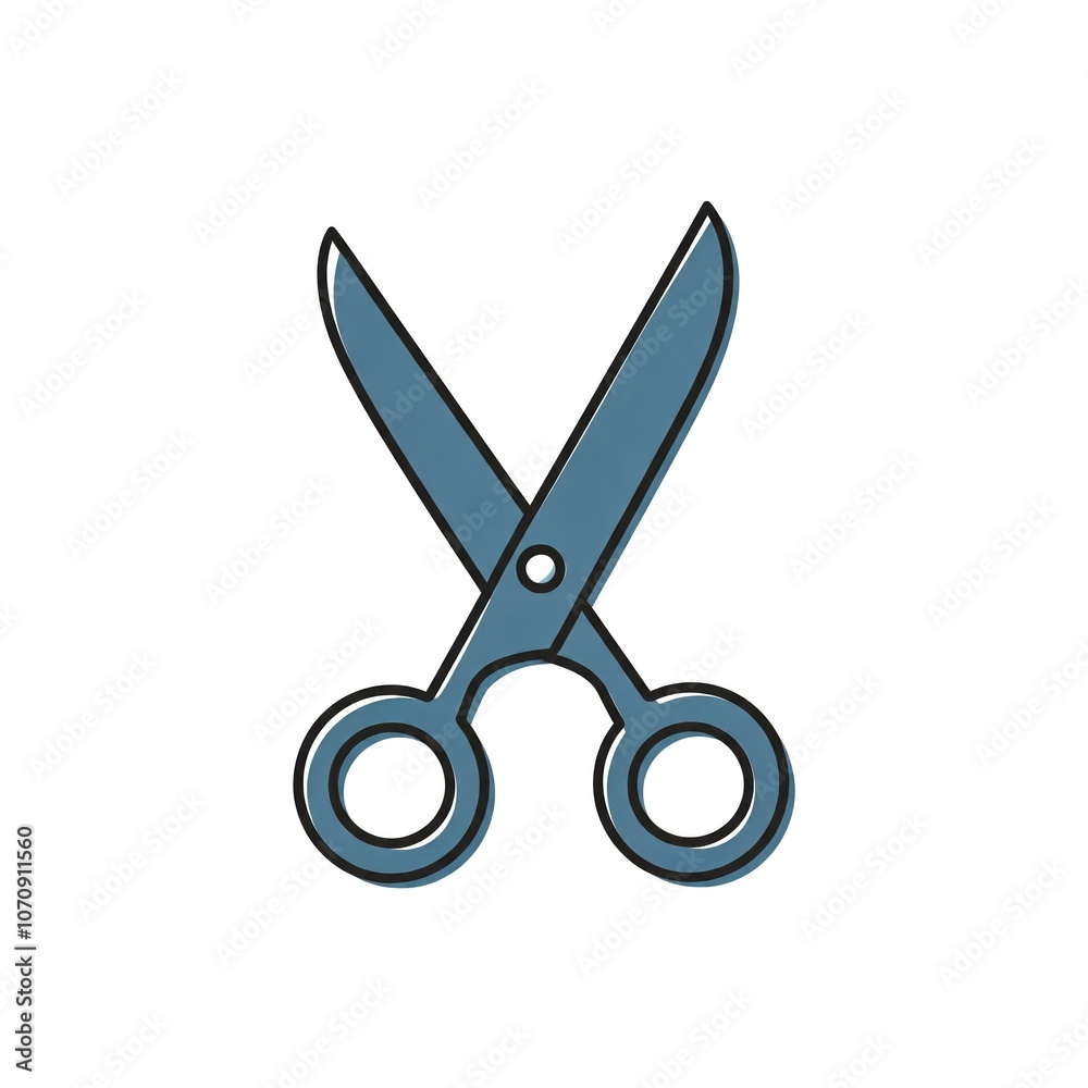 A scissors icon symbolizing cutting and creativity A scissors icon symbolizing cutting and creativity
