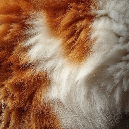 Golden fluffy fur close up highlighting its soft luxurious texture background