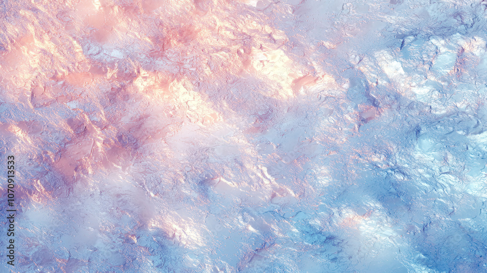 Fototapeta premium A soft, cloudy texture with pearlescent shine, mimicking winter fog with pastel hues, offering a soft and mystical 3D background