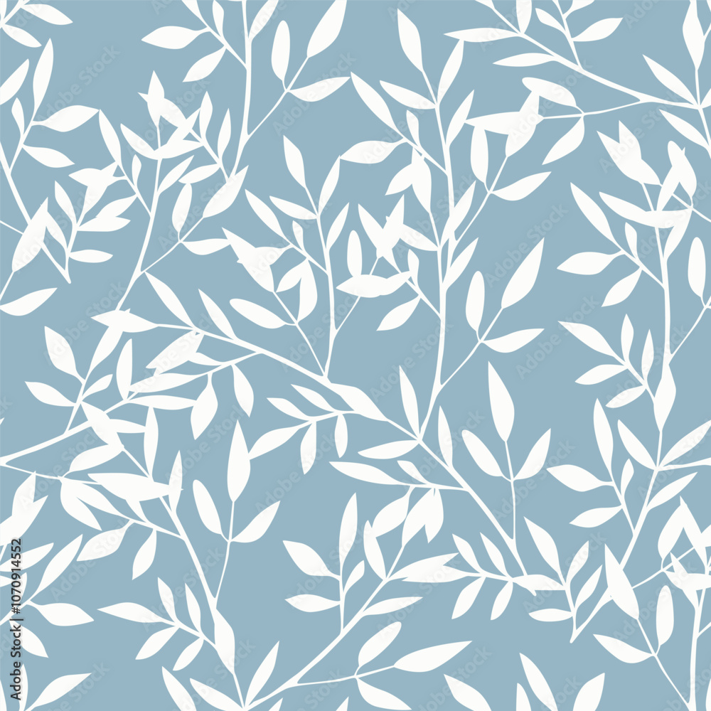 seamless pattern with branches and leaves seamless pattern with branches and leaves