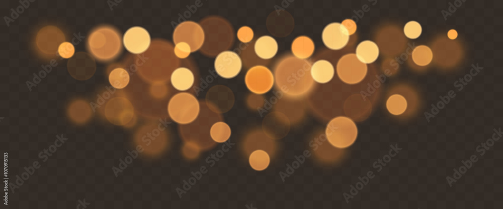 Bokeh effect on a transparent background. Vector illustration. Bokeh effect on a transparent background. Vector illustration.