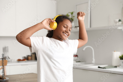 Happy African-American girl...