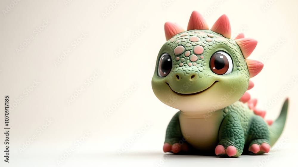 Adorable green dinosaur toy with bright eyes and spikes, perfect for children's playtime and decor. Captivating and whimsical design. Adorable green dinosaur toy with bright eyes and spikes, perfect for children's playtime and decor. Captivating and whimsical design.