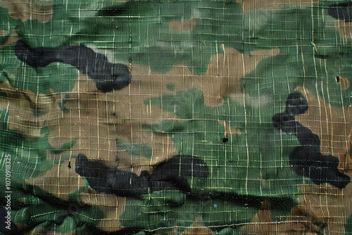 Camouflage Texture. Fabric Pattern Background Inspired by Military Camo Design