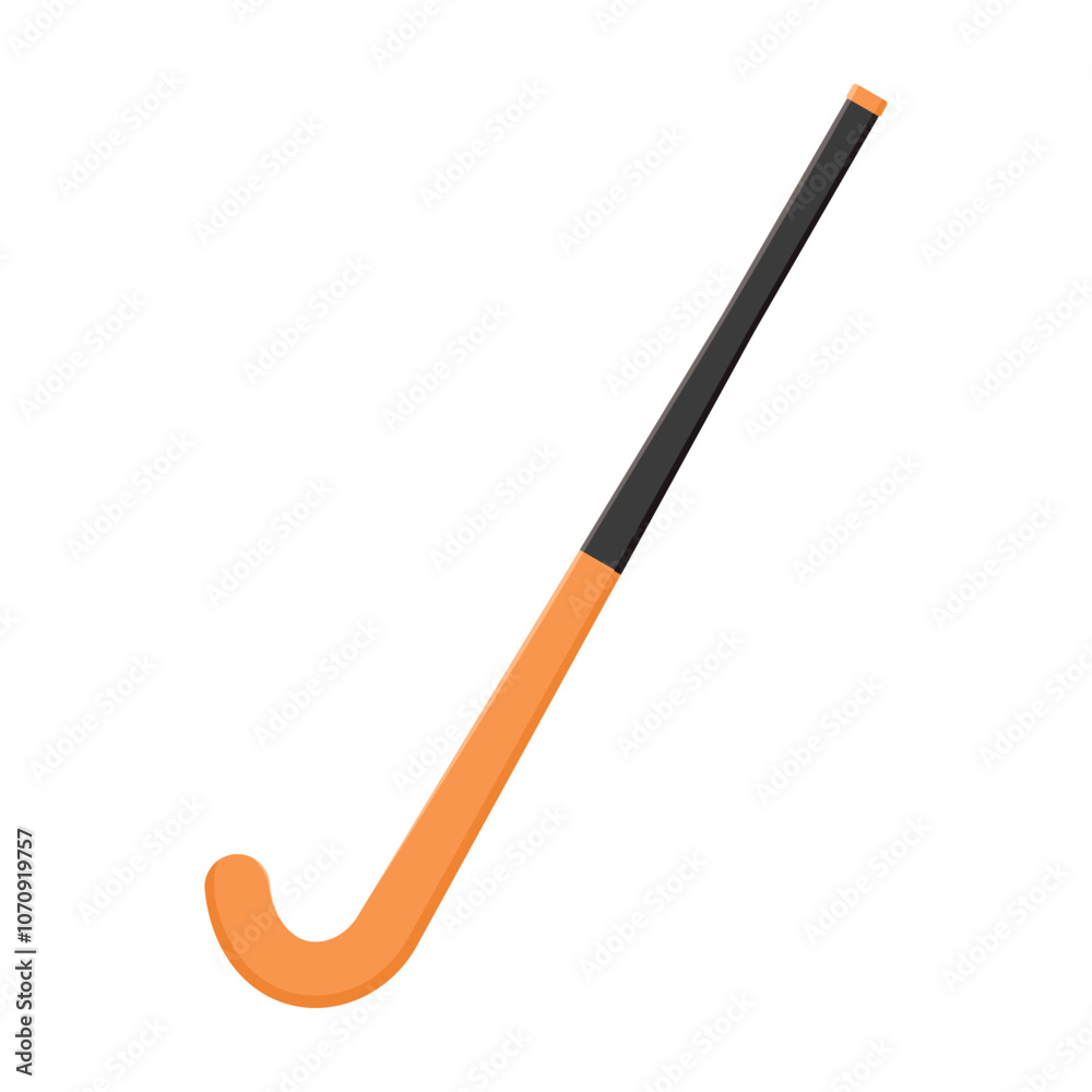 A Hockey stick isolated on white background, vector illustration A Hockey stick isolated on white background, vector illustration