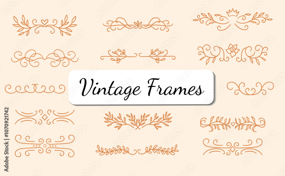 Decorative text dividers, monogram patterns, plant elements for design. Handmade style. Decorative text dividers, monogram patterns, plant elements for design. Handmade style.