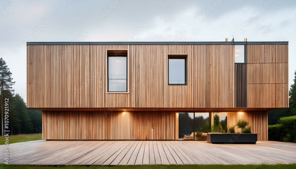 Fototapeta premium modern house in the garden